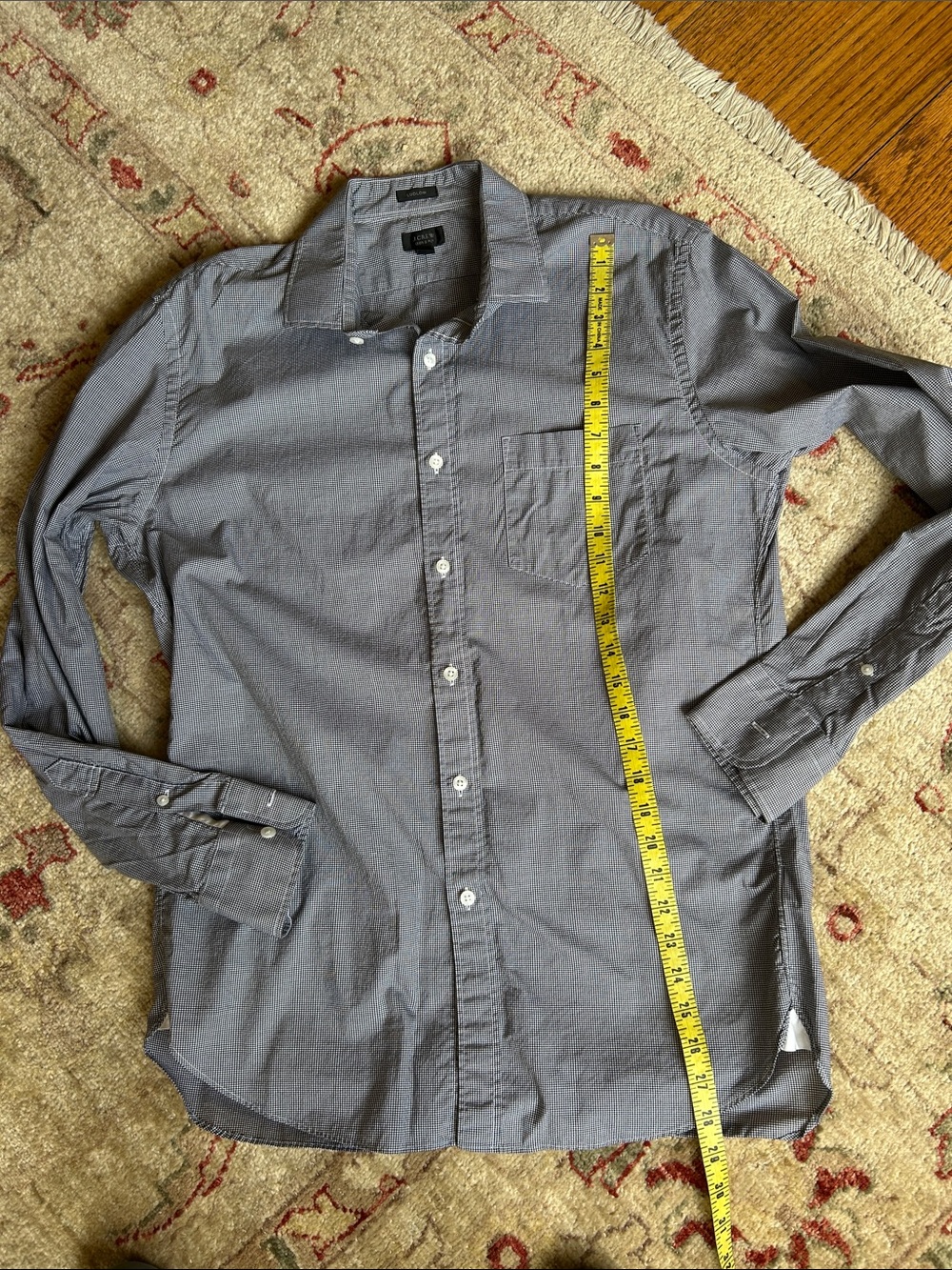 J. Crew Men’s Button-Down Ludow Shirt Micro Check Size Large - Picture 9 of 10